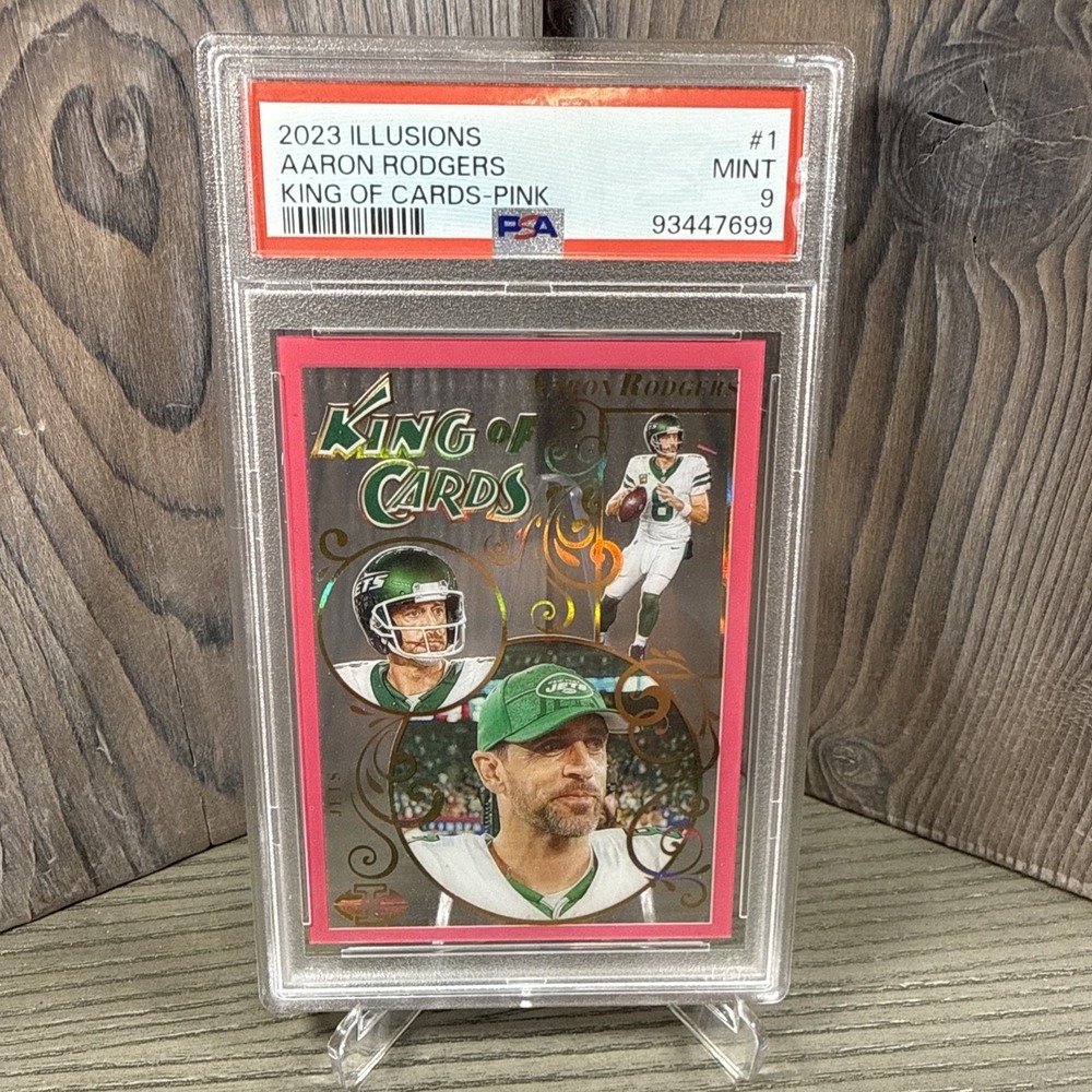 2023 Panini Illusions Aaron Rodgers King of Cards Case Hit PSA 9 - #293/399